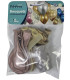 BALLOONS 15 PCS. 12\\" - 30 CM CHROME GOLD/PINK GOLD/DOTS + RIBBON 15 M - Chromium