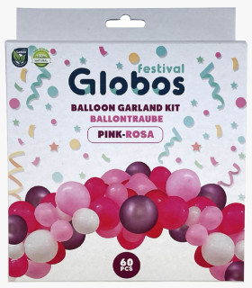ARCH SET WITH 60 BALLOONS PINK/PINK 60 - ARCHES AND SETS