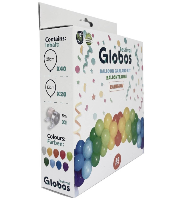 60 BALLOON ARCH SET RAINBOW/RAINBOW 60 - ARCHES AND SETS