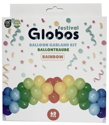 60 BALLOON ARCH SET RAINBOW/RAINBOW 60 - ARCHES AND SETS