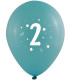 BALLOONS 10 PCS. 12\\" - 30 CM WITH PRINT - NUMBER 2 - BALLOONS WITH PRINT
