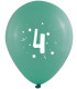 BALLOONS 10 PCS. 12\\" - 30 CM WITH PRINT - NUMBER 4 - BALLOONS WITH PRINT