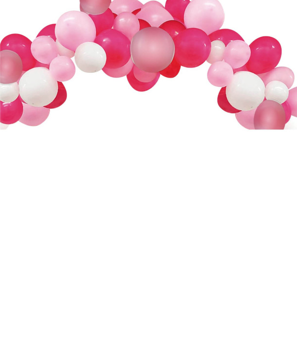 ARCH SET WITH 60 BALLOONS PINK/PINK 60 - ARCHES AND SETS