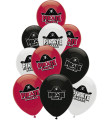 BALLOONS 10 PCS. 12" - 30 CM PRINT PIRATES