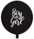 GIGANT BALLOON 60 CM BLACK BOY OR GIRL - BALLOONS WITH PRINT