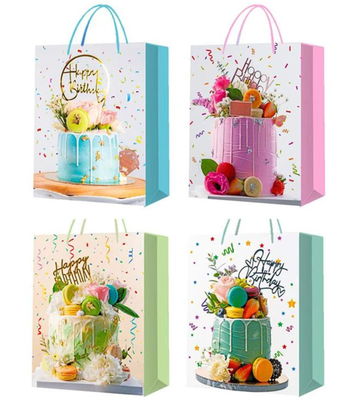 GIFT BAG HAPPY BIRTHDAY CAKE 32*26*10 4 TYPES Armtoys
