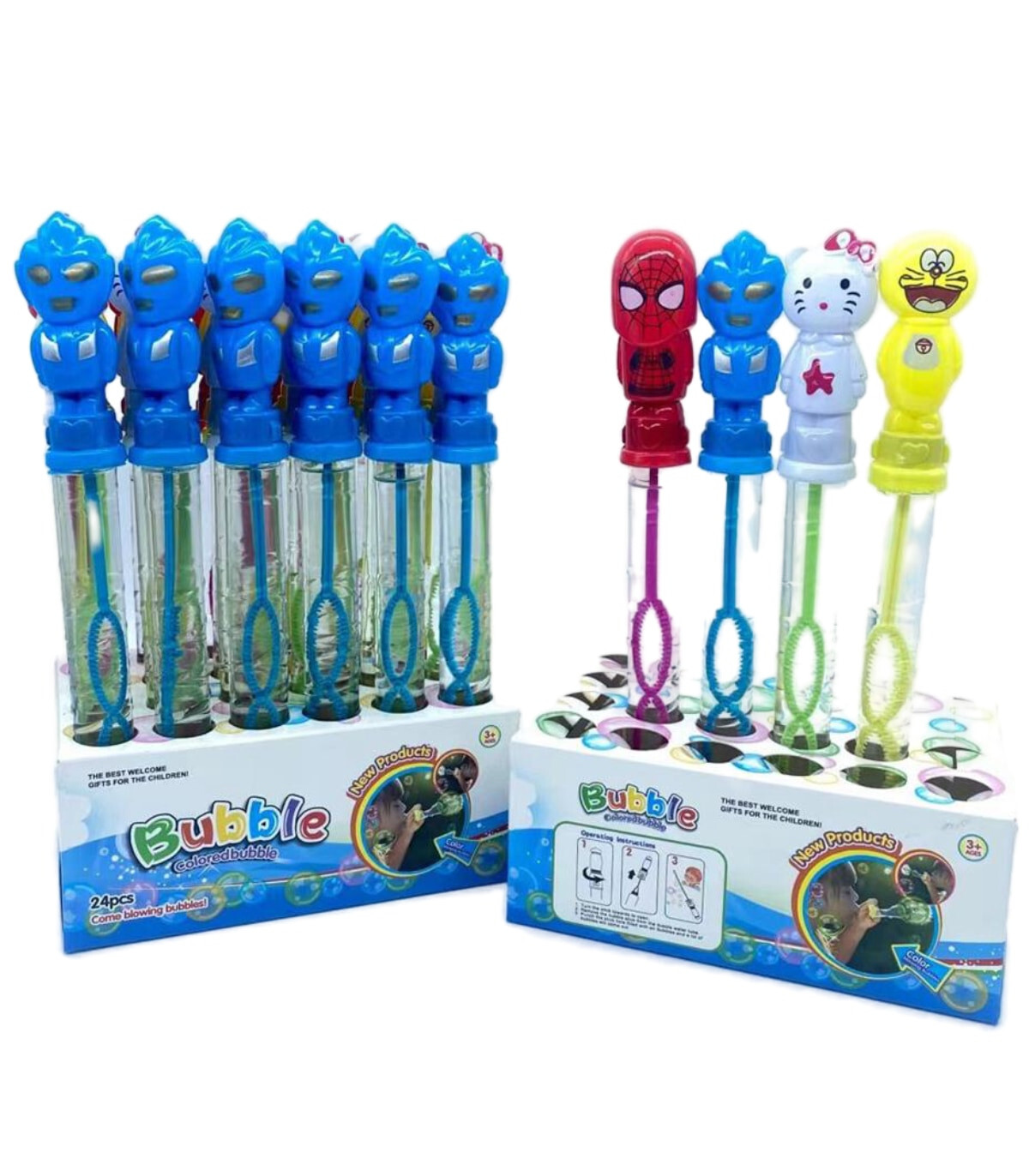 SOAP BUBBLE STICK 26 CM 4 HEROES - SOAP BUBBLES