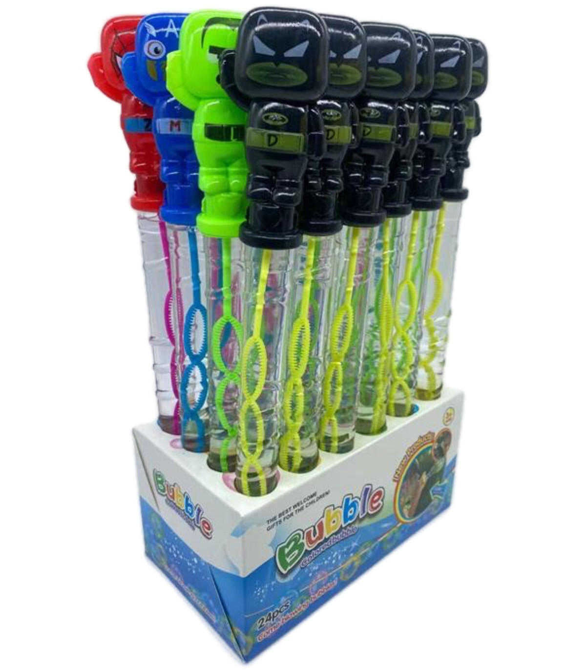 SOAP BUBBLE STICK 35 CM 4 HEROES - SOAP BUBBLES