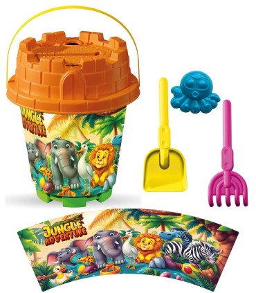 MEDIUM SAND BUCKET 4 PARTS, WITH PICTURES, 8 TYPES - FOR SAND