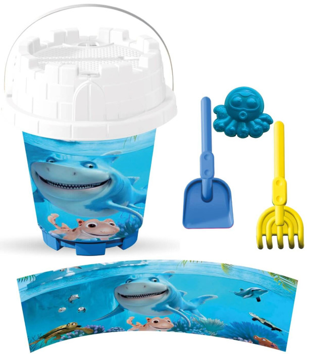 BIG SAND BUCKET 4 PARTS, WITH PICTURES, 8 TYPES - FOR SAND