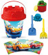 MEDIUM SAND BUCKET 5 PARTS + WATERING CAN, WITH PICTURES, 8 TYPES - FOR SAND