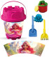 BIG SAND BUCKET 5 PIECES + WATERING CAN, WITH PICTURES, 6 TYPES - FOR SAND