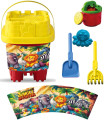 Square Sand Bucket 5 Parts + Watering Can, with Pictures, 6 Types