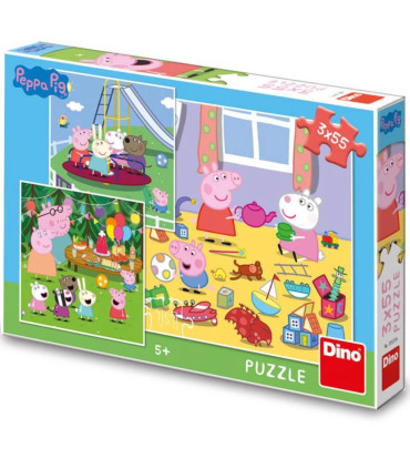 CHILDREN'S PUZZLE PEPPA PIG: VACATION 3X55 PIECES - PUZZLES AND CUBES