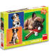 CHILDREN'S PUZZLE DOGS 3X55 PIECES - PUZZLES AND CUBES