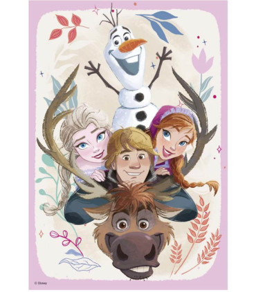 CHILDREN'S PUZZLE FROZEN: ANNA & ELSA 2X77 PIECES - PUZZLES AND CUBES