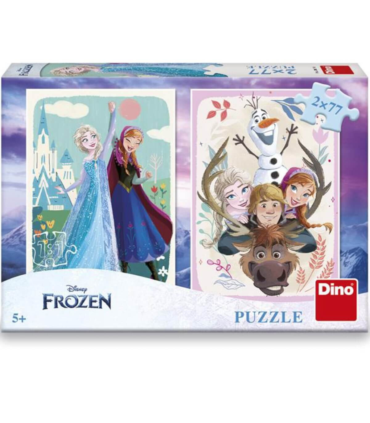 CHILDREN'S PUZZLE FROZEN: ANNA & ELSA 2X77 PIECES - PUZZLES AND CUBES