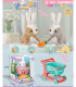 PLUSH RABBIT IN SHOPPING CART 2 COLORS - Small