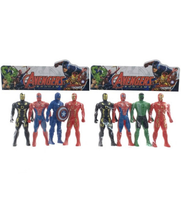 4 SMALL SUPERHERO FIGURES IN A BAG - Heroes