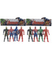 4 SMALL SUPERHERO FIGURES IN A BAG