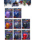 SUPERHERO FIGURE WITH MASK IN BLISTER 8 TYPES - Heroes
