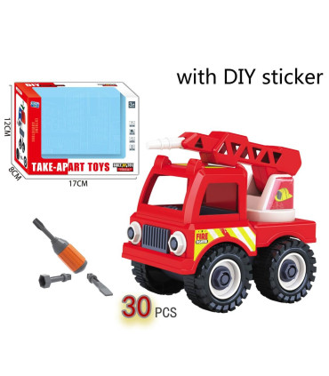 CHILDREN'S DISMANTLABLE FIRE TRUCK 30 PARTS - Detachable vehicles