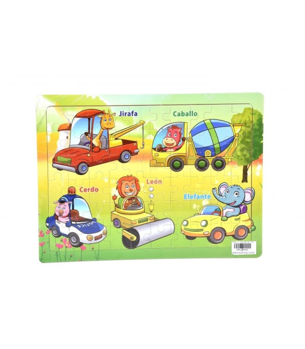 TOY VEHICLES WOODEN PUZZLE - PUZZLES AND CUBES