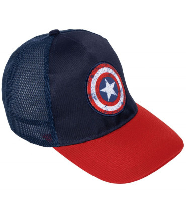 YOUTH CAP WITH BRIM AND NET CAPTAIN AMERICA 56/58 - CHILDREN'S HATS
