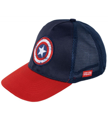 YOUTH CAP WITH BRIM AND NET CAPTAIN AMERICA 56/58 - CHILDREN'S HATS