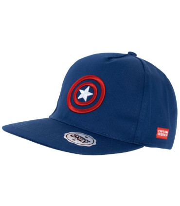 YOUTH CAP WITH BRIM AND EMBROIDERY CAPTAIN AMERICA 56/58 - CHILDREN'S HATS