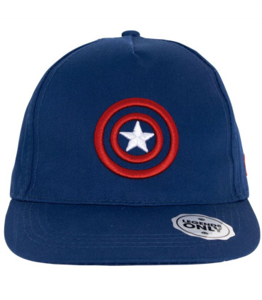 YOUTH CAP WITH BRIM AND EMBROIDERY CAPTAIN AMERICA 56/58 - CHILDREN'S HATS