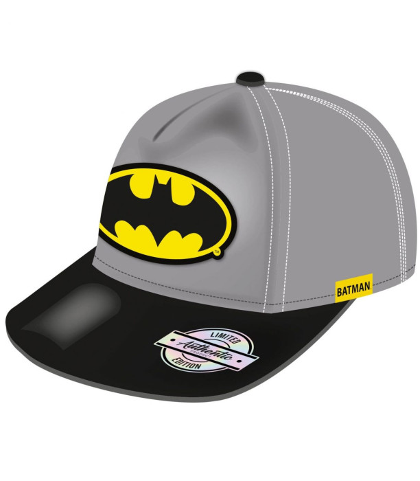 YOUTH CAP WITH BRIM AND BATMAN EMBROIDERY 56/58 - CHILDREN'S HATS