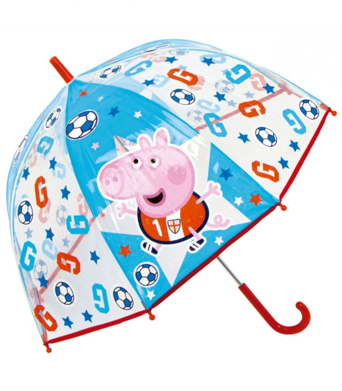 CHILDREN'S HAND UMBRELLA BELL PEPPA PIG - GEORGE TRANSPARENT 2 COLORS - CHILDREN'S UMBRELLAS