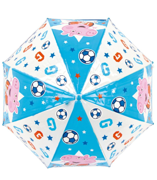 CHILDREN'S HAND UMBRELLA BELL PEPPA PIG - GEORGE TRANSPARENT 2 COLORS - CHILDREN'S UMBRELLAS