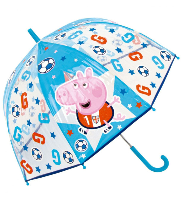 CHILDREN'S HAND UMBRELLA BELL PEPPA PIG - GEORGE TRANSPARENT 2 COLORS - CHILDREN'S UMBRELLAS