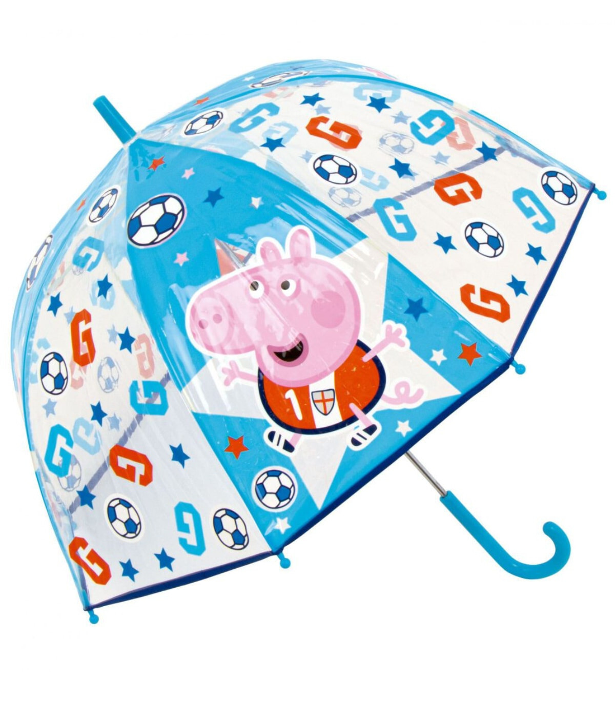 CHILDREN'S HAND UMBRELLA BELL PEPPA PIG - GEORGE TRANSPARENT 2 COLORS - CHILDREN'S UMBRELLAS