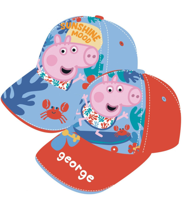 PEPPA PIG CHILDREN'S CAP WITH BRIM - GEORGE 2 COLORS 48/51 - CHILDREN'S HATS