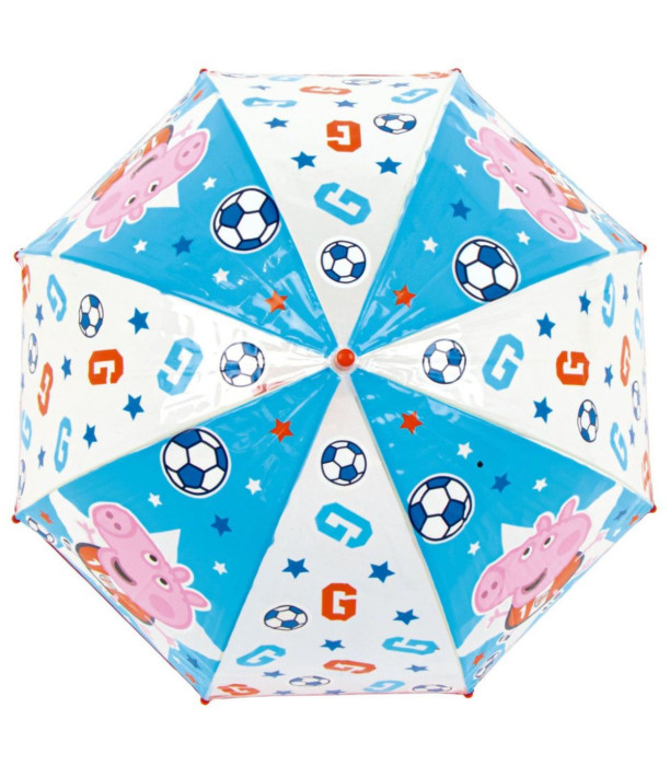 CHILDREN'S HAND UMBRELLA BELL PEPPA PIG - GEORGE TRANSPARENT 2 COLORS - CHILDREN'S UMBRELLAS