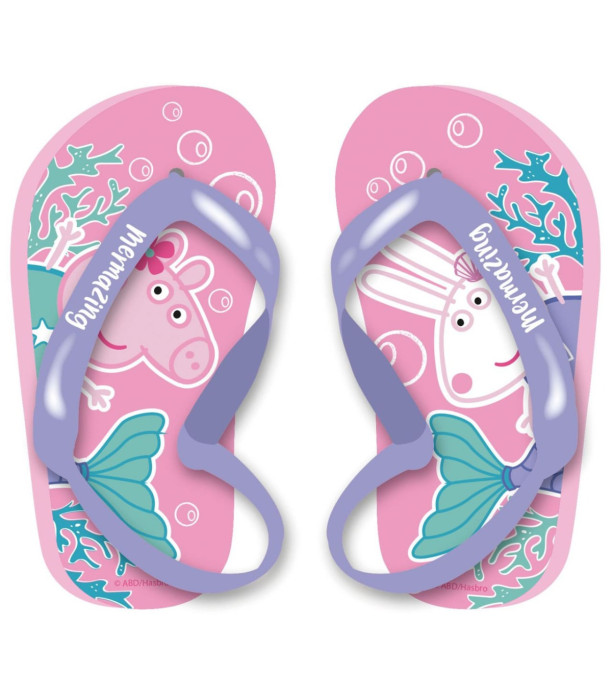 PEPPA PIG CHILDREN'S FLIP FLOPS WITH ELASTIC 22-28 SERIES - CHILDREN'S SLIPPERS AND FLIP-FLOPS