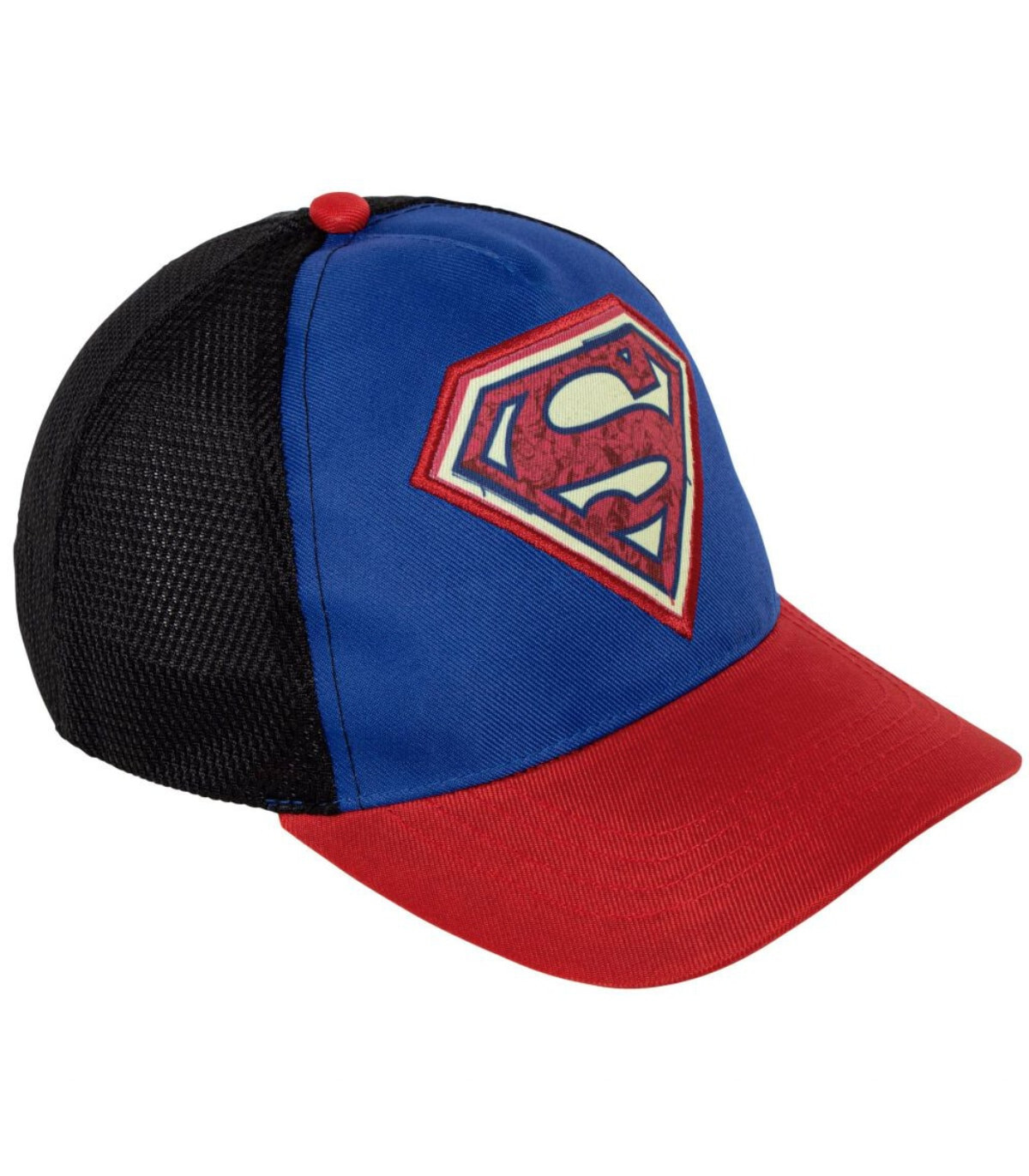 CHILDREN'S CAP WITH BRIM, MESH AND SUPERMAN EMBROIDERY 51/54 - CHILDREN'S HATS