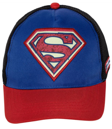 CHILDREN'S CAP WITH BRIM, MESH AND SUPERMAN EMBROIDERY 51/54 - CHILDREN'S HATS