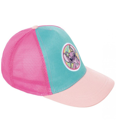 CHILDREN'S CAP WITH BRIM AND MESH STITCH PINK 51/54 - CHILDREN'S HATS