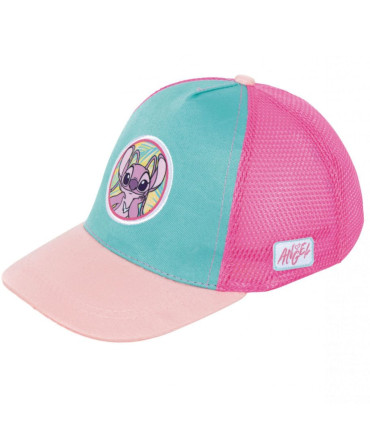 CHILDREN'S CAP WITH BRIM AND MESH STITCH PINK 51/54 - CHILDREN'S HATS