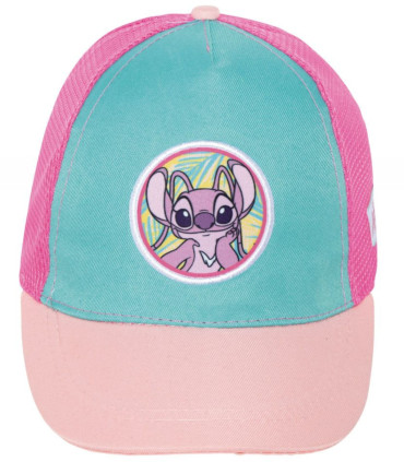 CHILDREN'S CAP WITH BRIM AND MESH STITCH PINK 51/54 - CHILDREN'S HATS
