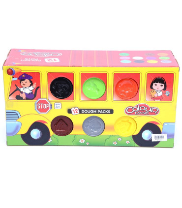 PLASTICINE 12 PCS. IN A BUS BOX - Plasticines