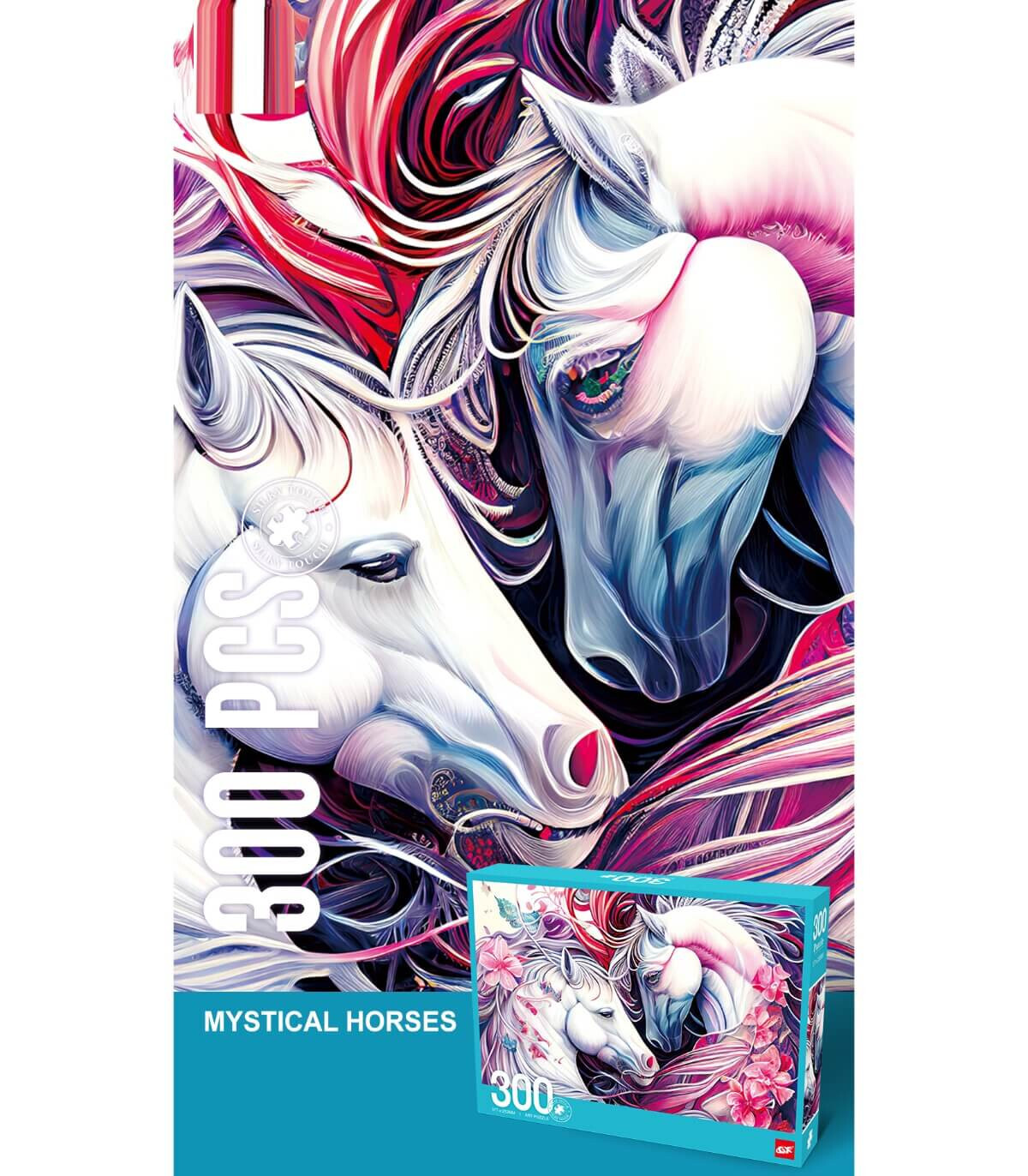 VELVET PUZZLE 300 PIECES HORSE - PUZZLES