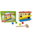 WOODEN GAME WITH BALLS AND HAMMER