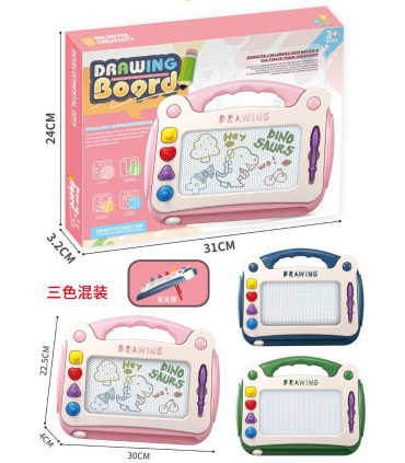 MAGNETIC BOARD WITH STAMPS IN A BOX - Boards for drawing and writing