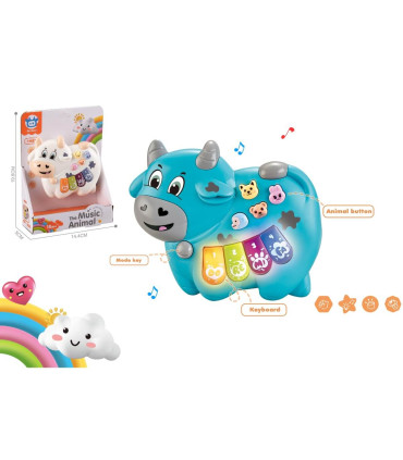 BABY MUSICAL PIANO-COW IN OPEN BOX - Musical