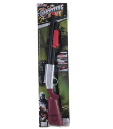 CHILDREN'S POPPING PUMP GUN ON CARDBOARD - MACHINES AND RIFLES